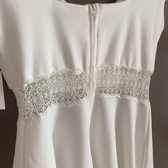 Crystal Doll White Mini Fit & Flare Party Dress Size 7 NWT - Picture 10 of 13